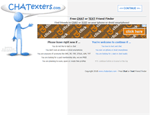 Tablet Screenshot of chatexters.com